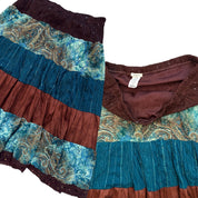 Y2K boho fairy maxi skirt (L)