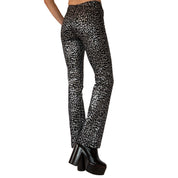 Y2K Low Rise Leopard Flares (XXS)