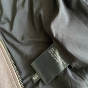 Fitted Brown Leather Jacket with Fur Hood (XS)