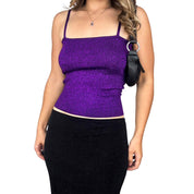 2000s Express Sparkly Silk Knit Cami (S)
