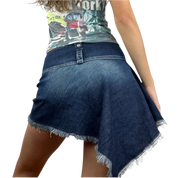 Diesel Dark Denim Asymmetrical Skirt (XS)