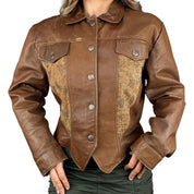 90s Western Leather Jacket (M)