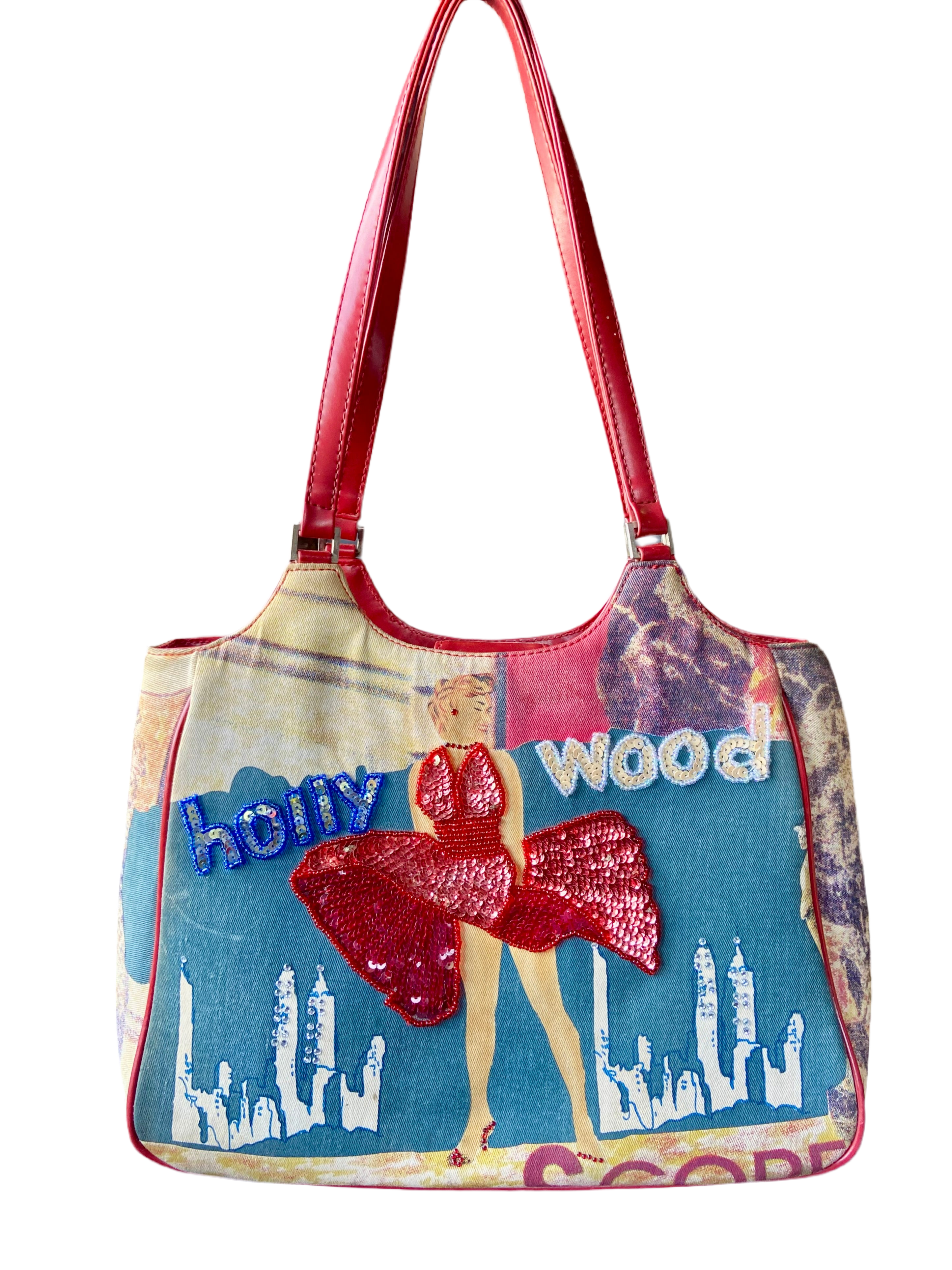 Marilyn Monroe Hollywood
Beaded/Sequins Purse Red Satchel