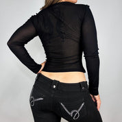 Vintage Mesh Monkey Graphic Top (S/M)