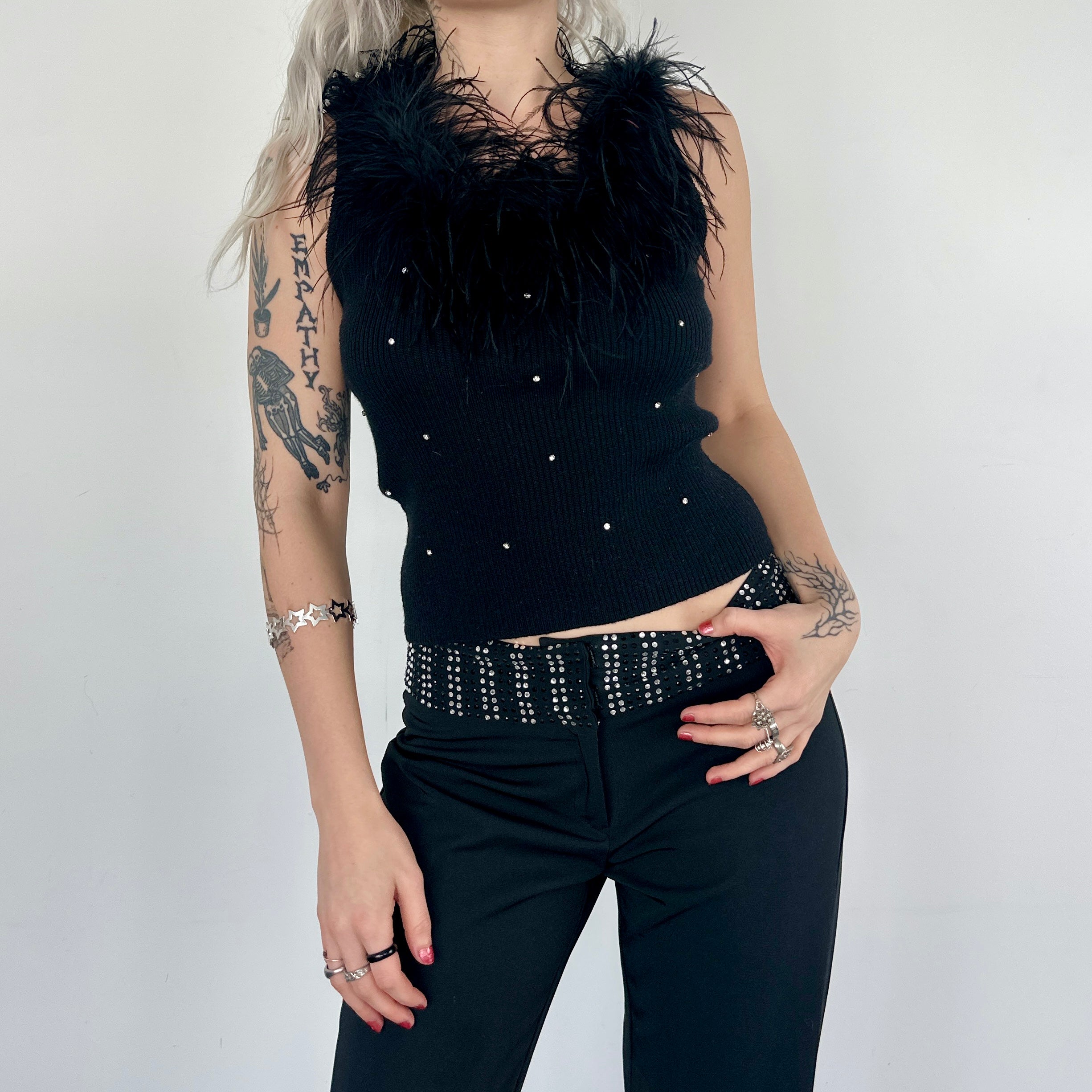 90s Feather Crystal Top (S)
