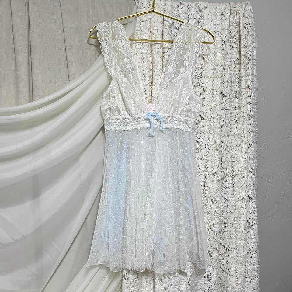 Oscar De La Renta Vintage Lace Babydoll (S)