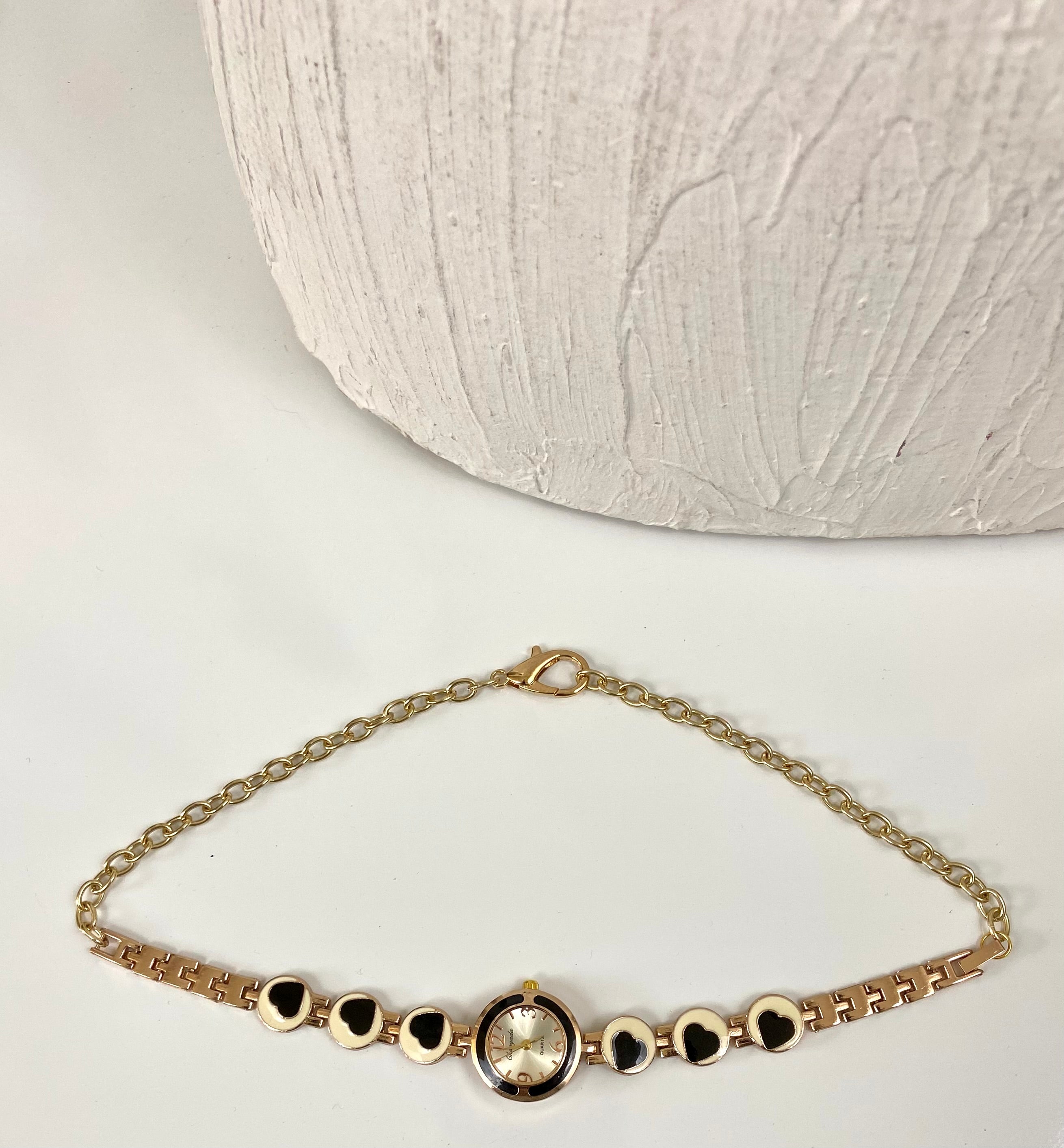 ❤️ heart watch choker