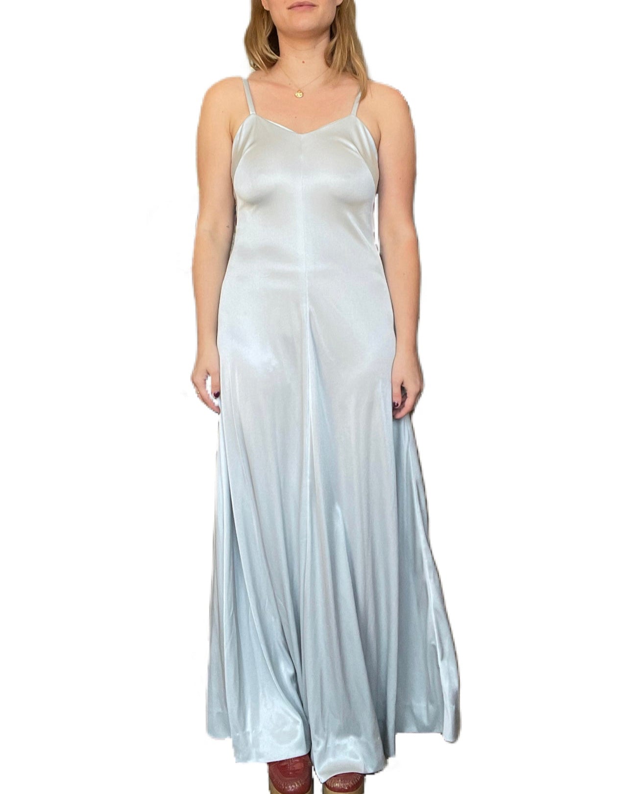 1970s Ice Princess Jersey Dress (M)