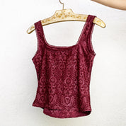 90s Merlot Brocade Tank - S/M