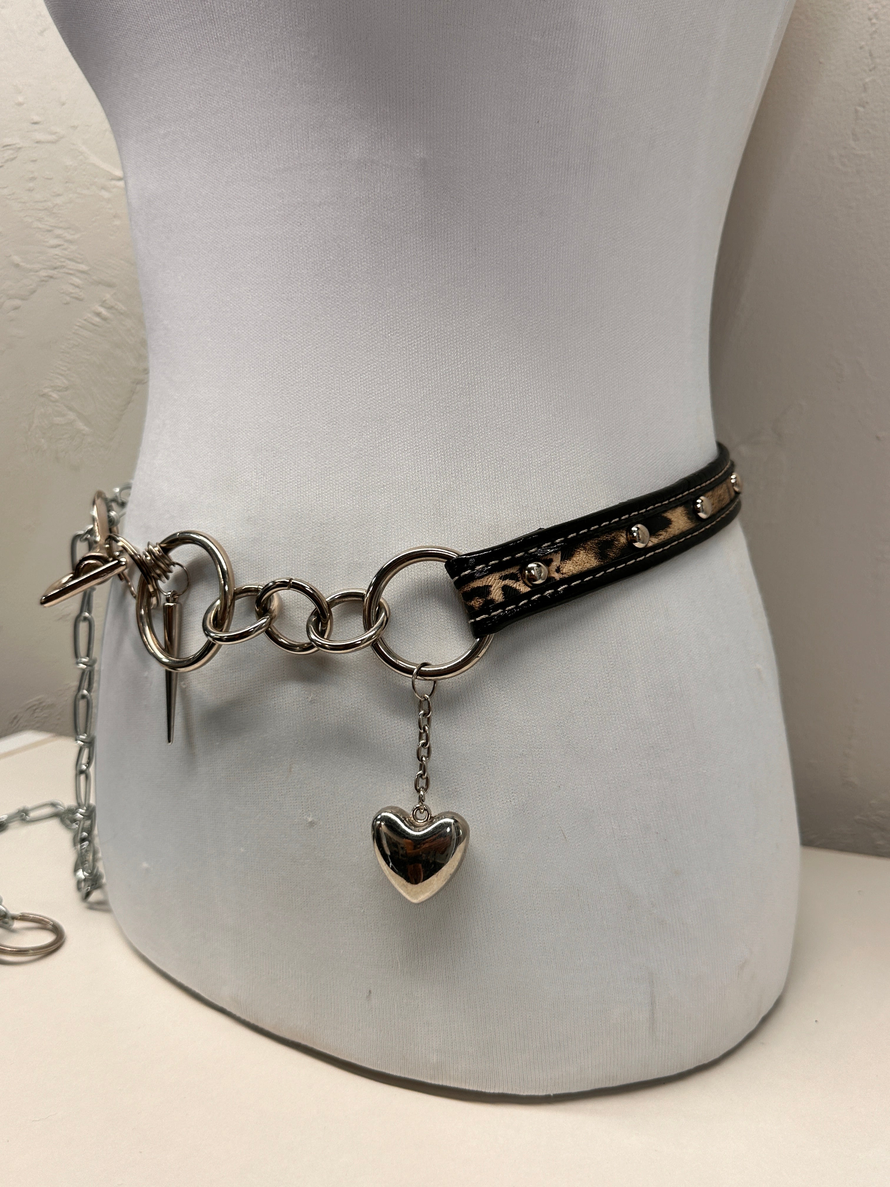 Rockstar Cheetah Chain Belt