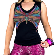 Vintage Butterfly Graphic Tank Top (S)