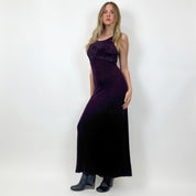 90s Plum Slinky Maxi Dress (S)