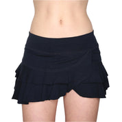 Y2K Low Waisted Black Ruffle Mini Skirt (S)