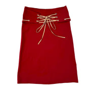 Y2K Cherry Lace Up Midi Skirt (XS/S)