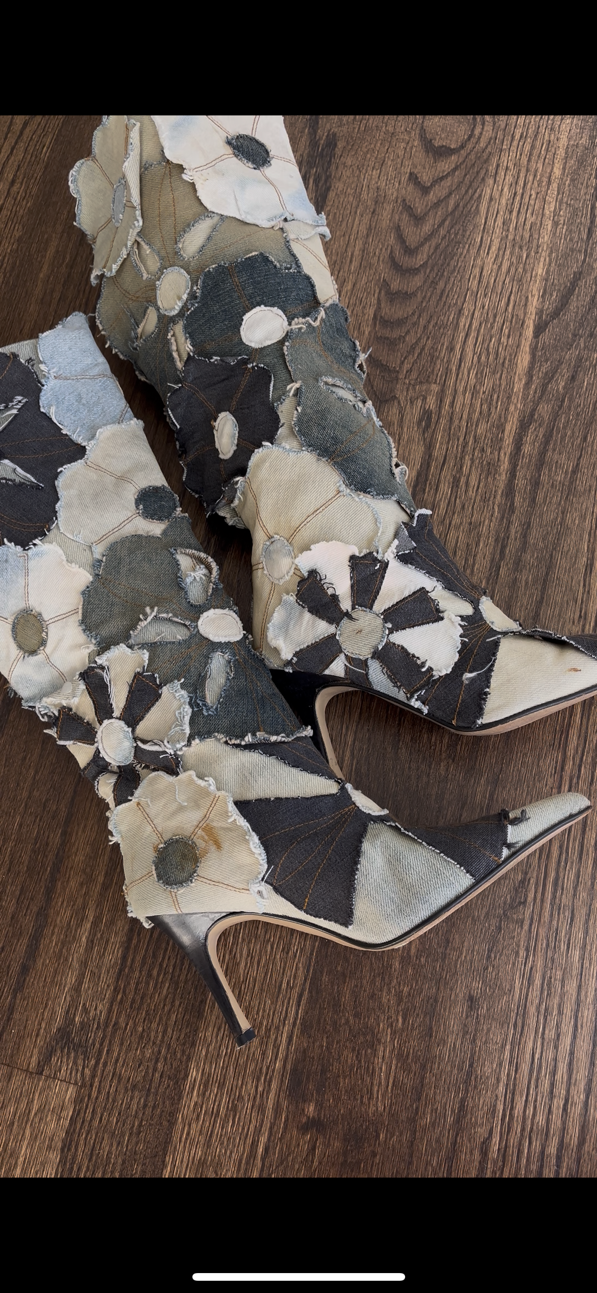 Miss Sixty Denim Patchwork Boots (6)