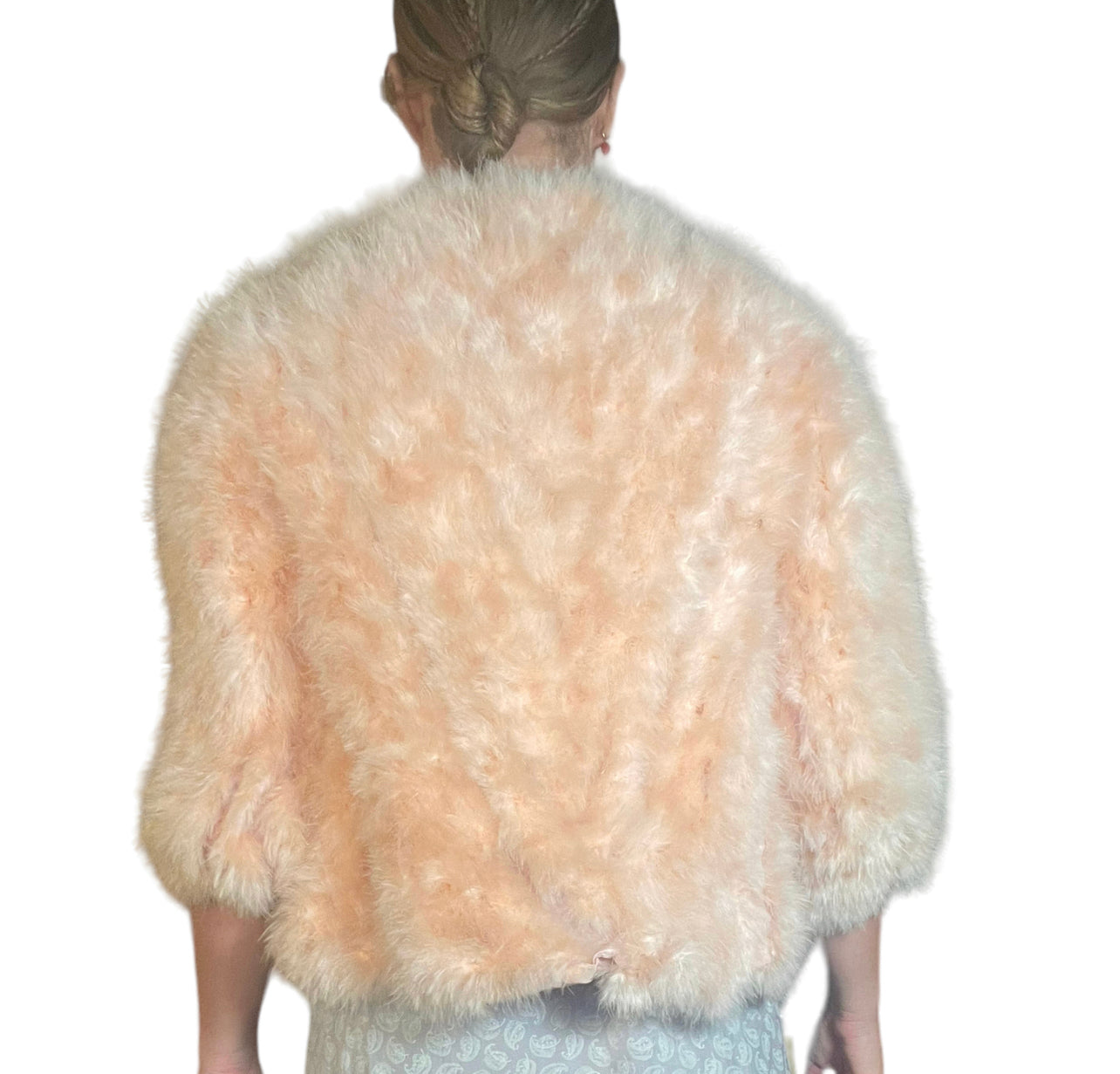 30s Pink Marabou Feather Bolero (M)
