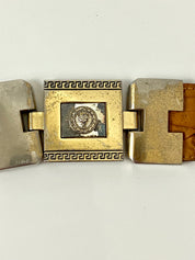 Reworked vintage leather chain belt