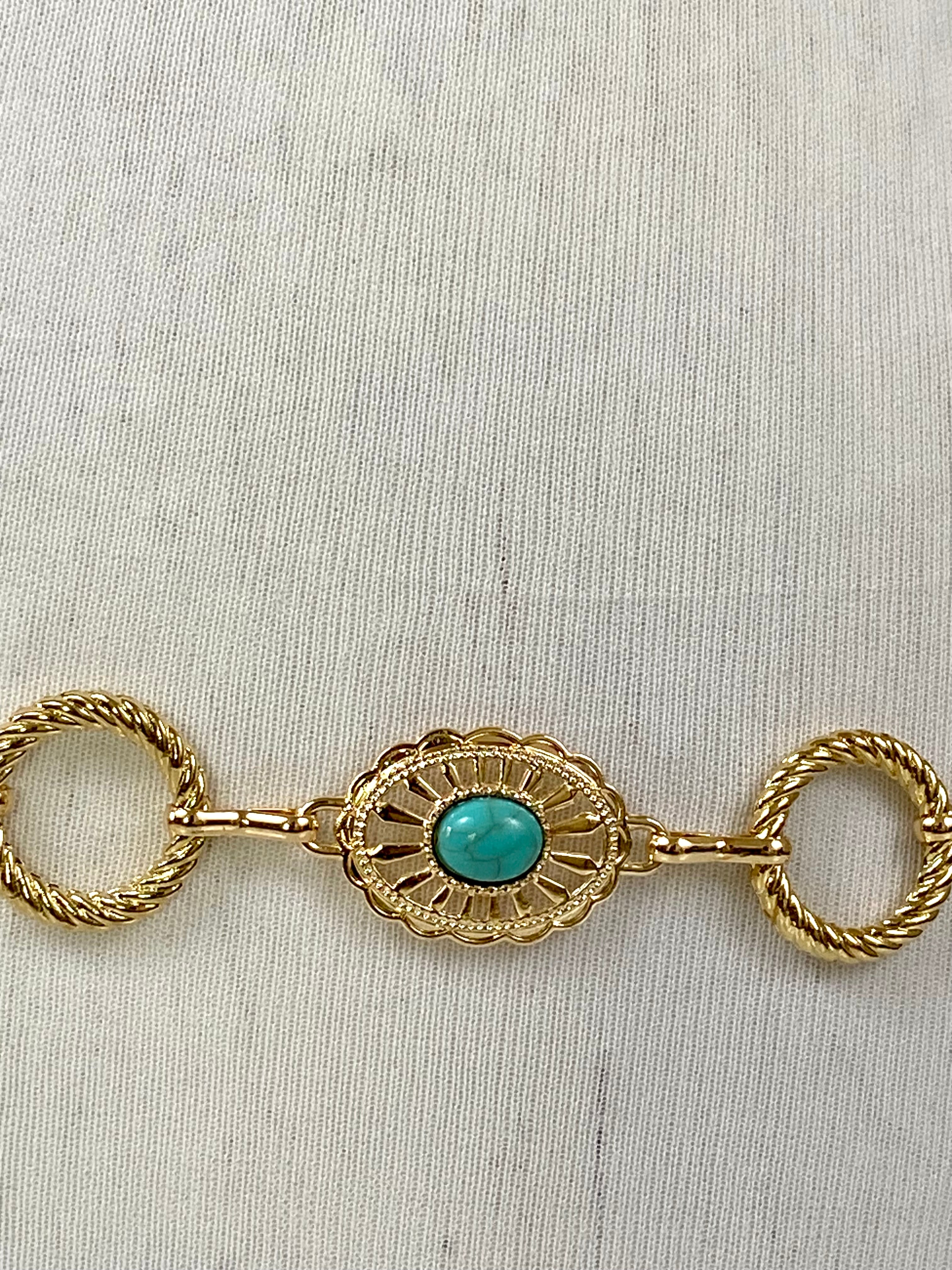 Simple gold waist chain belt