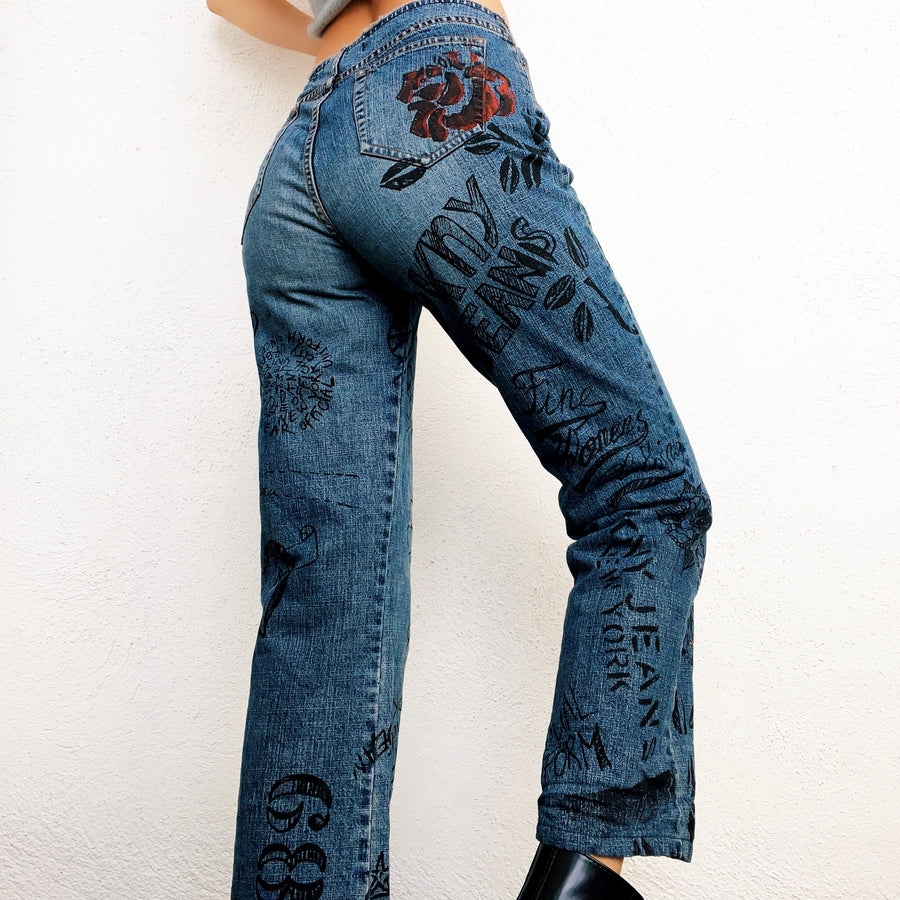 DKNY Graffiti Jeans (S)