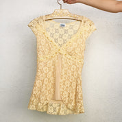 Lacy Butter Yellow Top (XS/S)