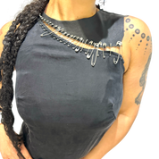 Vintage Diesel Safety Pin Black Avant Garde Dress (S)