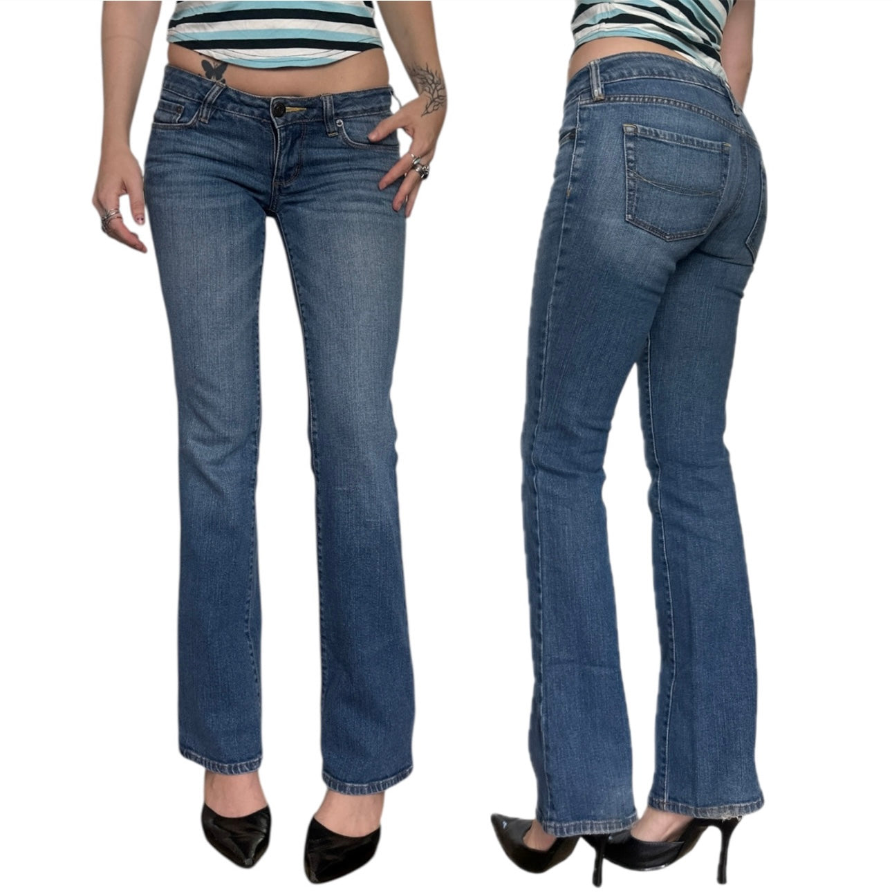 Y2K Low Rise Denim Flares (S)
