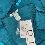 Vintage Suede & Crochet Sequin Skirt (L)