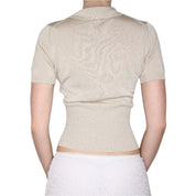 Y2K ESCADA Gold Knit Blouse (S)