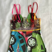 Vintage Italian Car Print Dress (S)