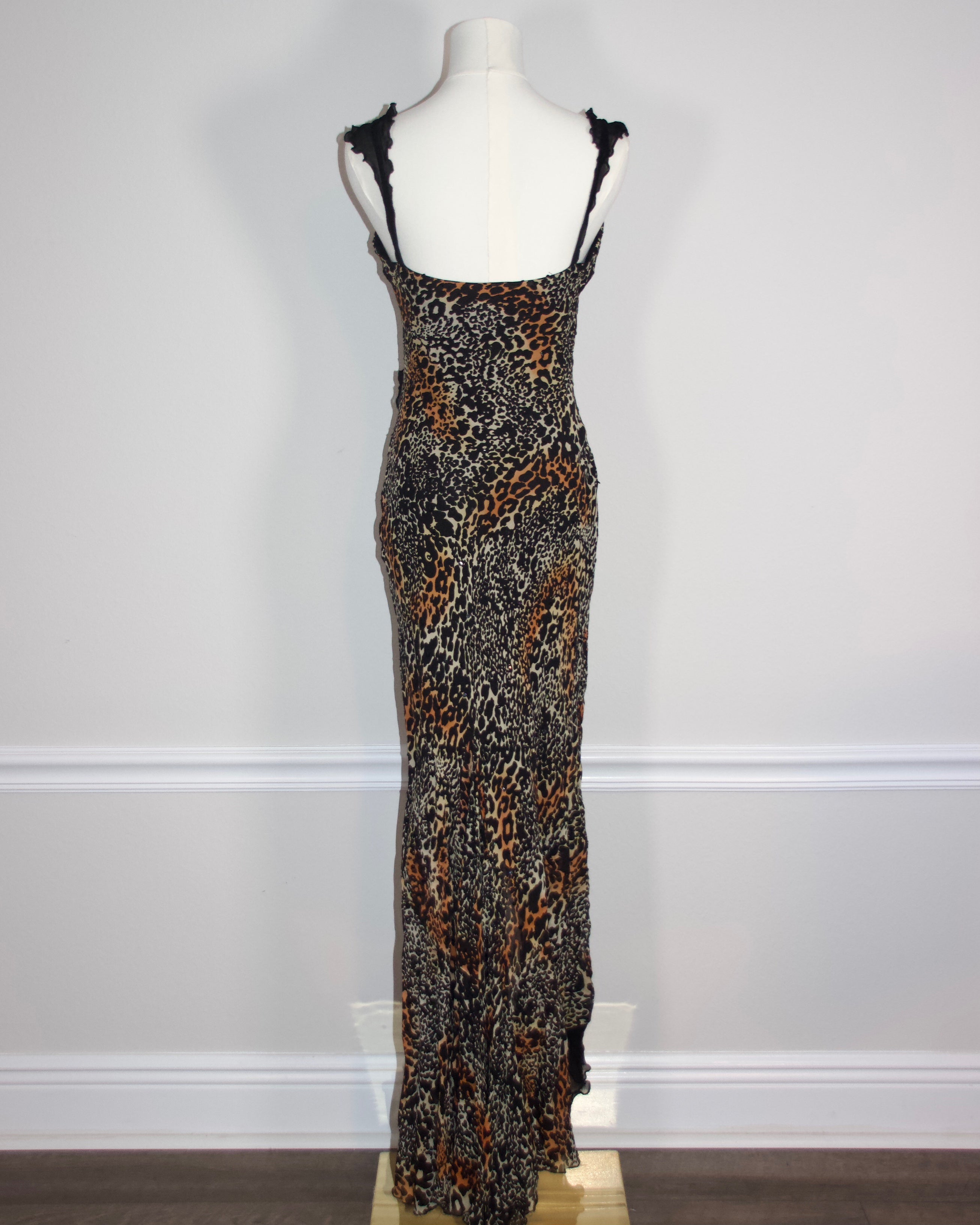90s Caché Silk Leopard Dress (XS)