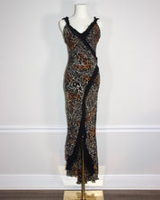 90s Caché Silk Leopard Dress (XS)