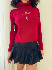 Vintage Deadstock Knit Sweater with Cross (S/M)