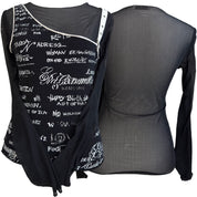 Y2K euro micro mesh layered top (S)