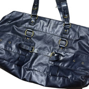 Y2K large grunge leather shoulder bag