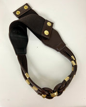 Leather stretch belt