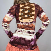 Lace Up Back Long Sleeve (S)