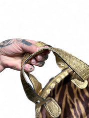 00s GUESS tiger print shoulder-bag