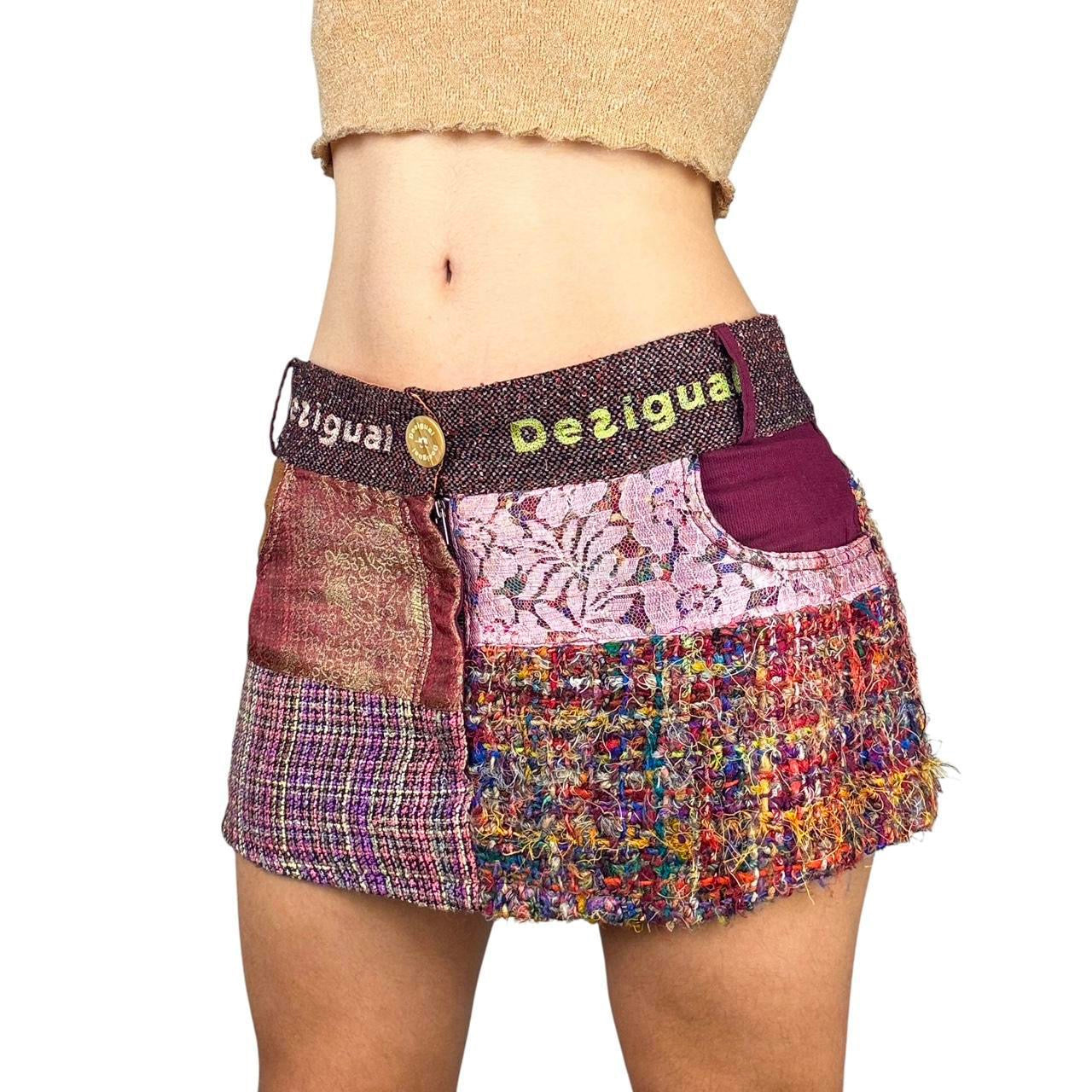 Desigual Patchwork Mini Skirt (M)