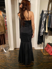 Caché Strapless Black Ruched Dress (S)