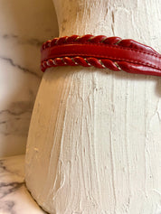 Justin red leather belt