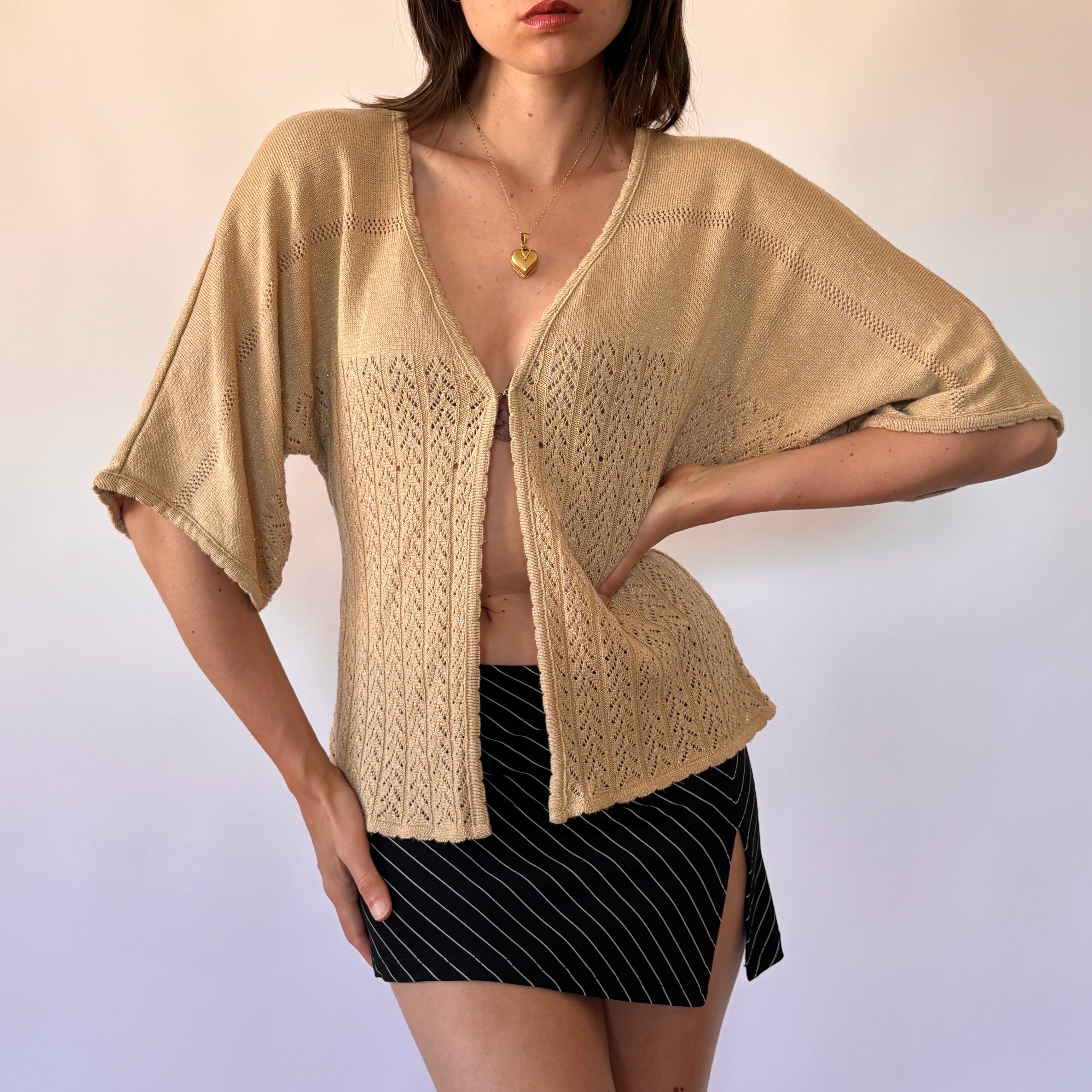 Y2K Slouchy Knit Top (S)