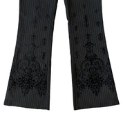 2000s Pinstripe Brocade Flares (XXS)