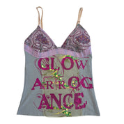 Italian Graphic Sequin Mixed Media Tank Top (XS/S)