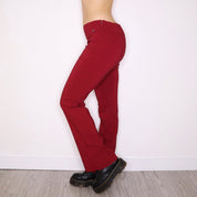 Y2K GUESS Red Flare Pants (M)