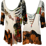 Save the queen abstract mini dress (S)