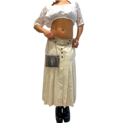 True Vintage Linen Milkmaid Maxi Skirt (M/L UK 14 small 16)