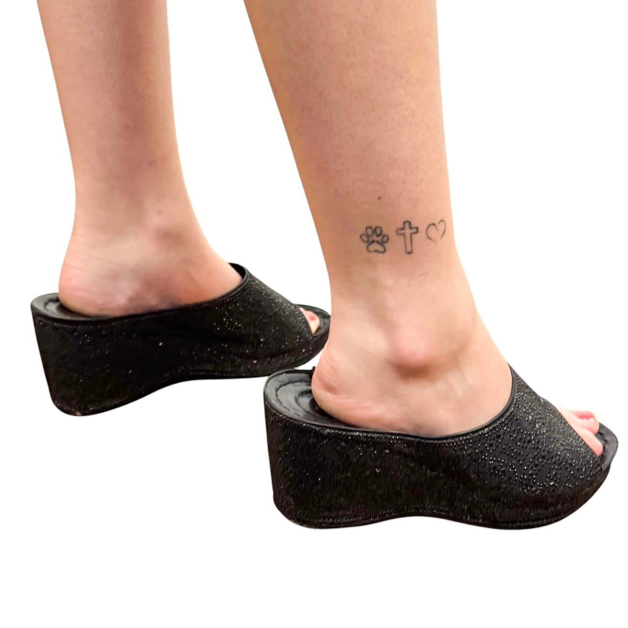 2000s Rhinestone Bling Platform Wedges (8)