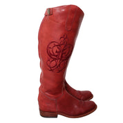 90s FRYE Red Leather Riding Boots (6)