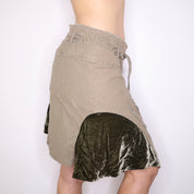 Y2K Italian Khaki Boho Skirt (M)