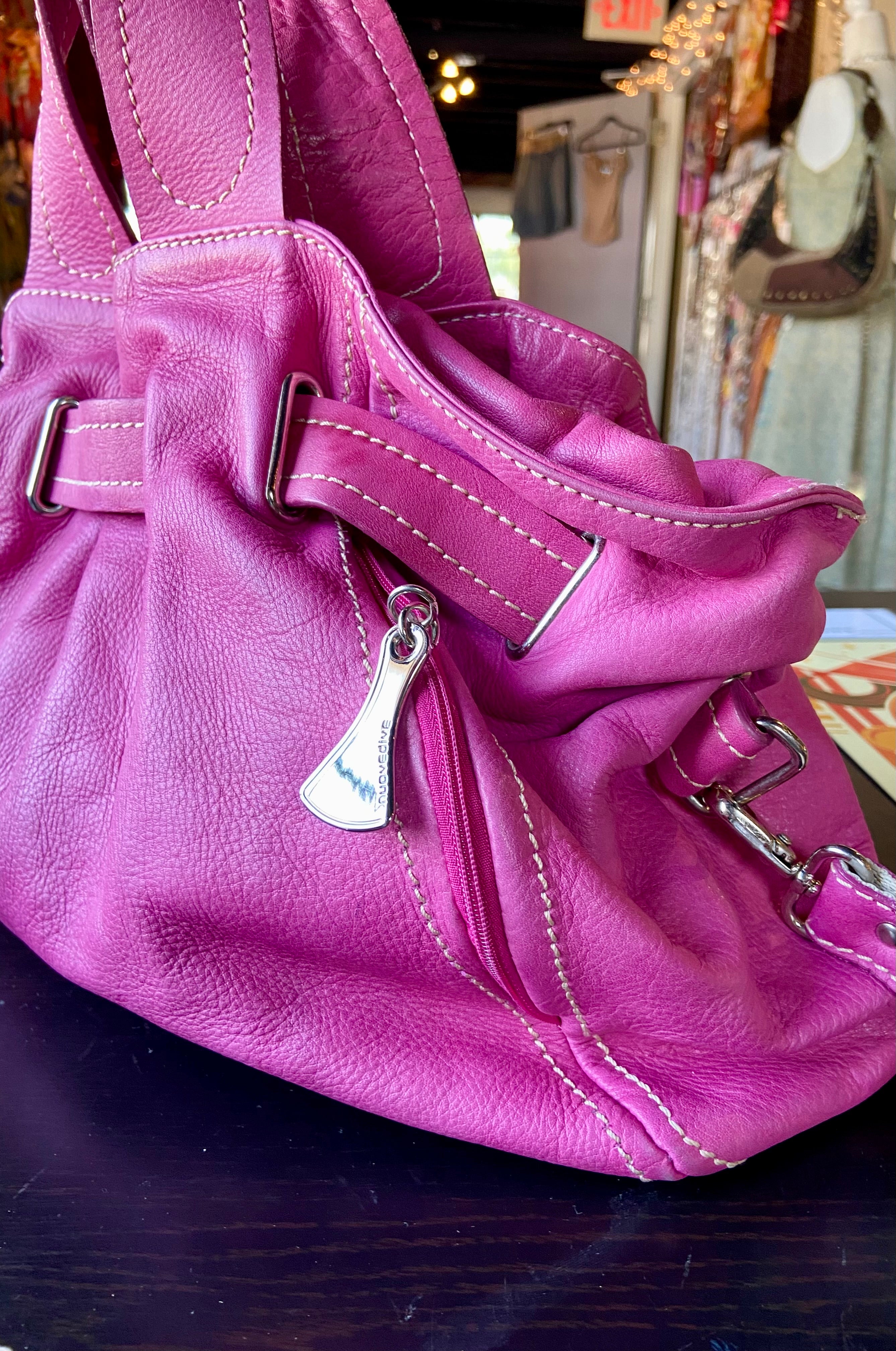 Nuovedive pink Italian leather handbag Holy Thrift